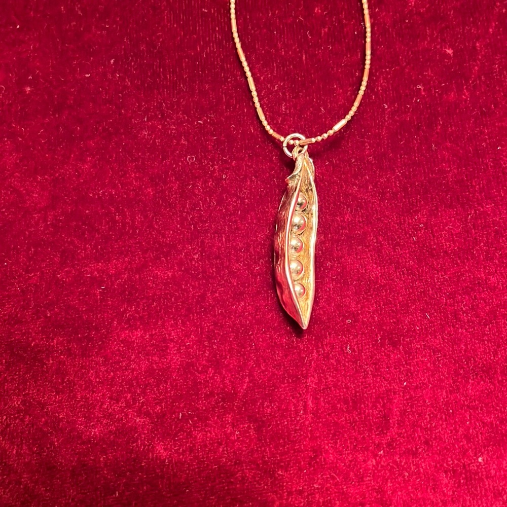 Peas in a pod necklace